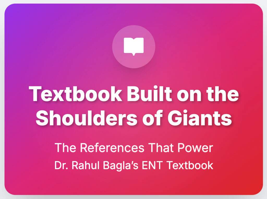 Dr Rahul Bagla Most Trusted ENT Textbook