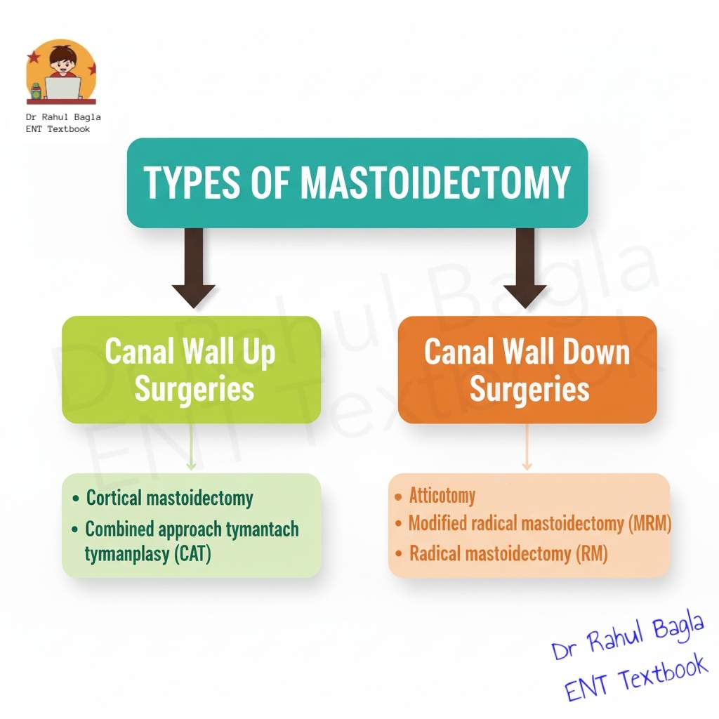 Types of Mastoidectomy Dr Rahul Bagla ENT Textbook