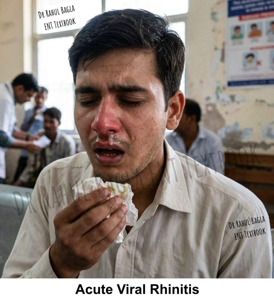 Acute Viral Rhinitis Common Cold Coryza Dr Rahul Bagla ENT Textbook