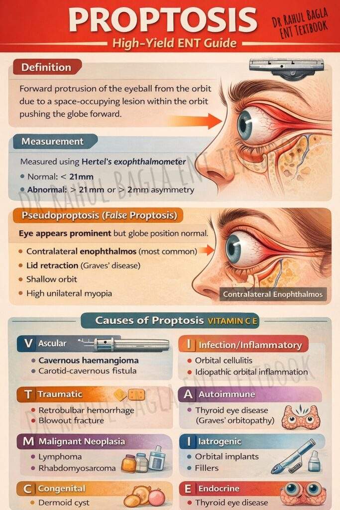 Proptosis Exophthalmos Dr Rahul Bagla ENT Textbook