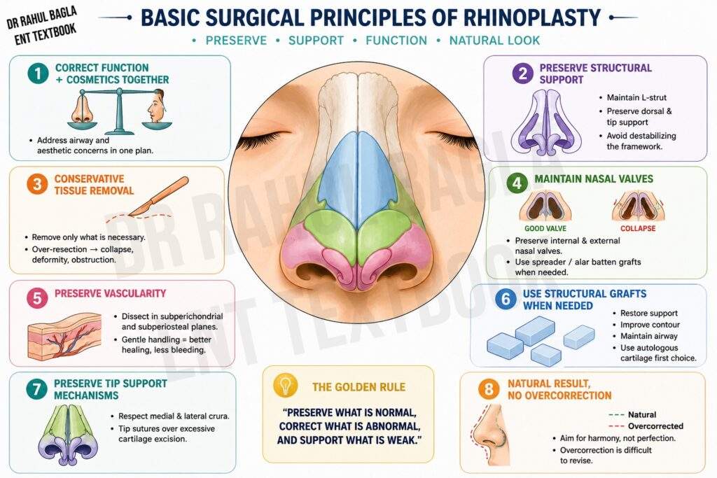 Basic Surgical Principles of Rhinoplasty Dr Rahul Bagla ENT Textbook