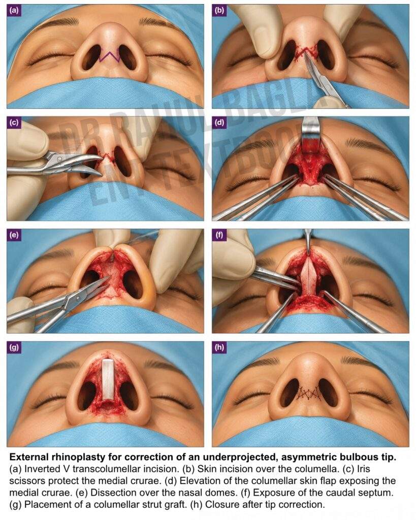 External rhinoplasty Dr Rahul Bagla ENT Textbook