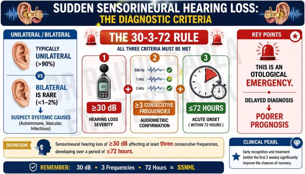 Sudden Sensorineural Hearing Loss (SSNHL) Dr Rahul Bagla ENT Textbook