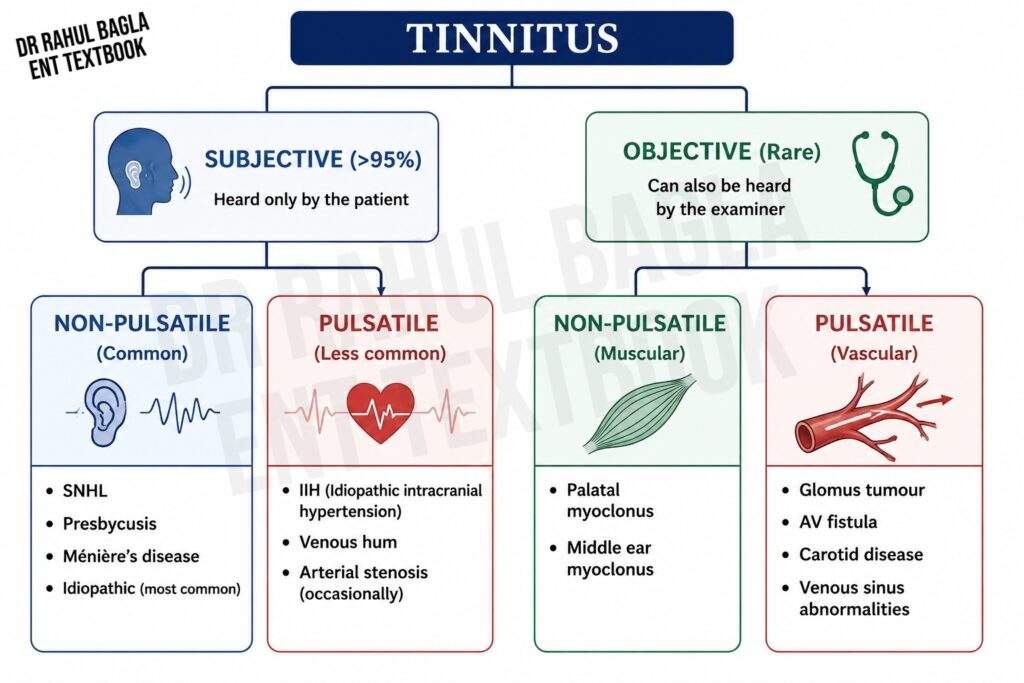 Types of Tinnitus Dr Rahul Bagla ENT Textbook
